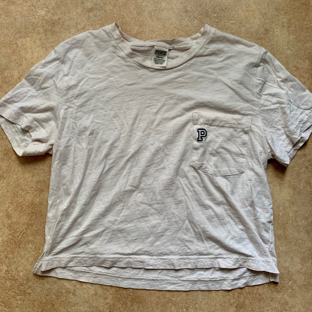VS pink cropped T-shirt